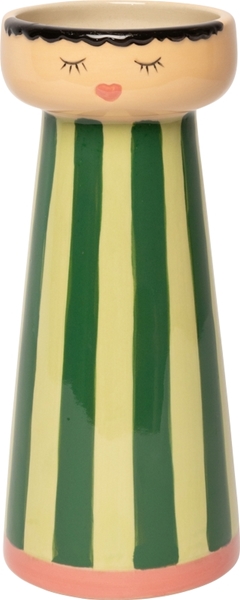 Au Maisson Vase Mrs & Miss Grün Rosa 19x8 cm