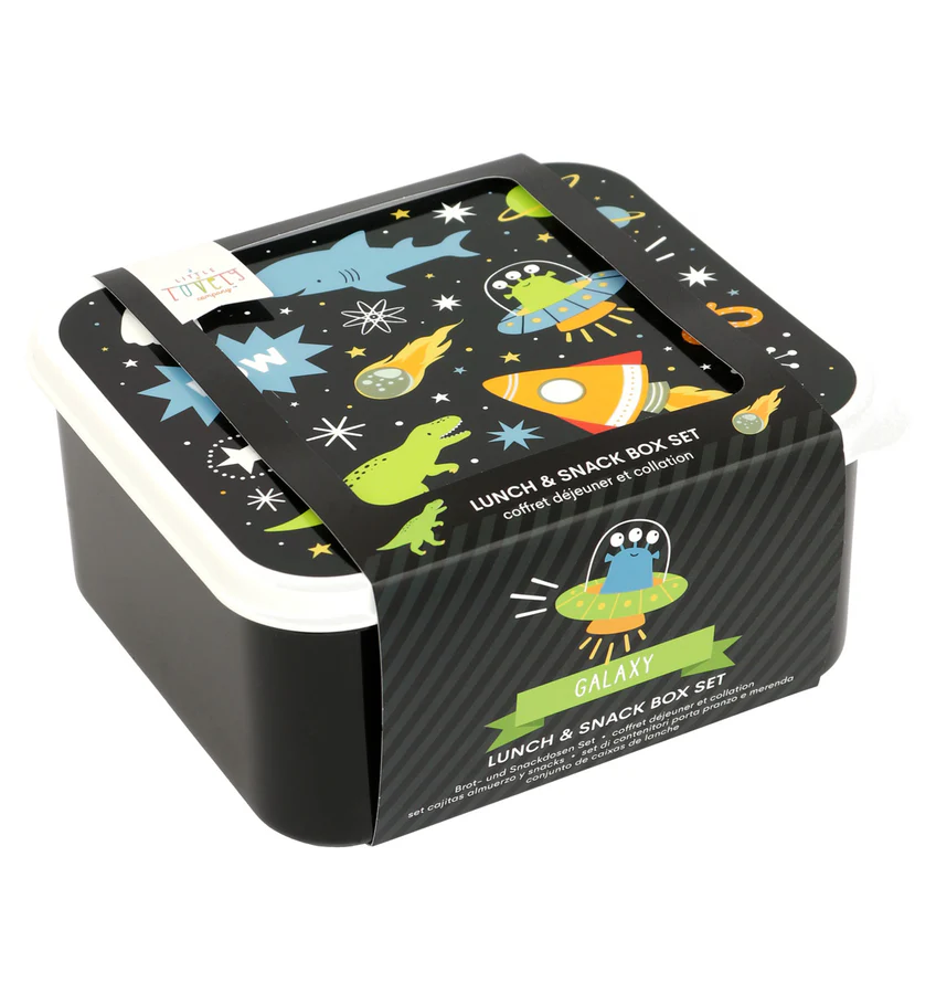 A Little Lovely Company Brot- und Snackdosen Set: Galaxy