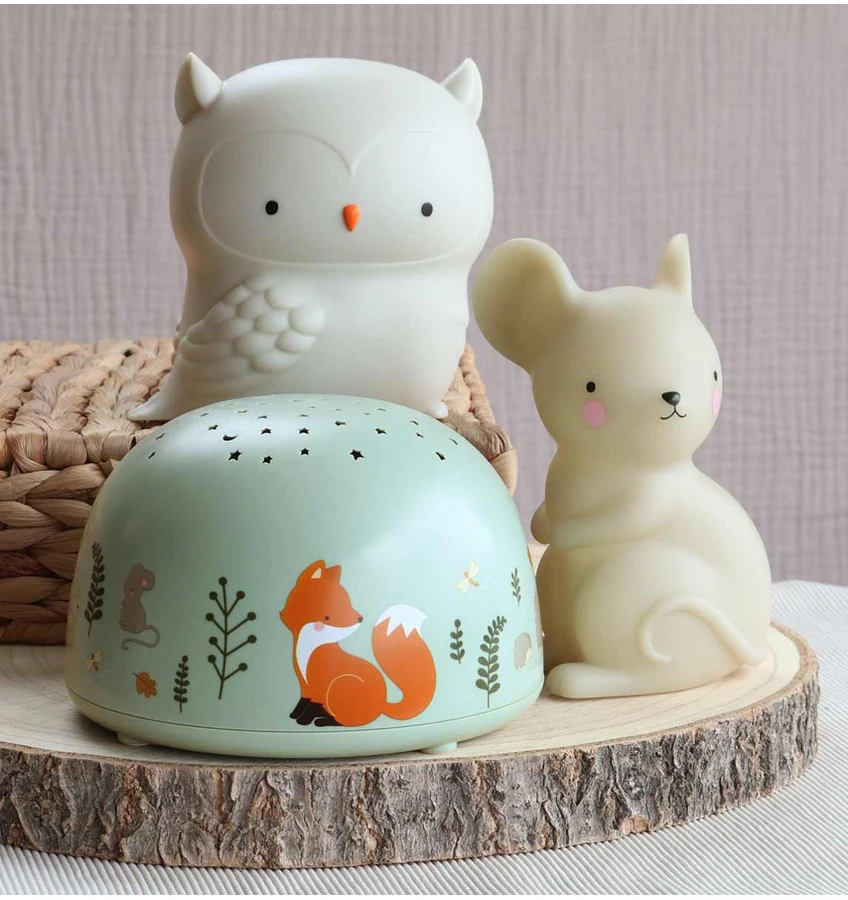 A Little Lovely Company Projektorlampe: Waldfreunde