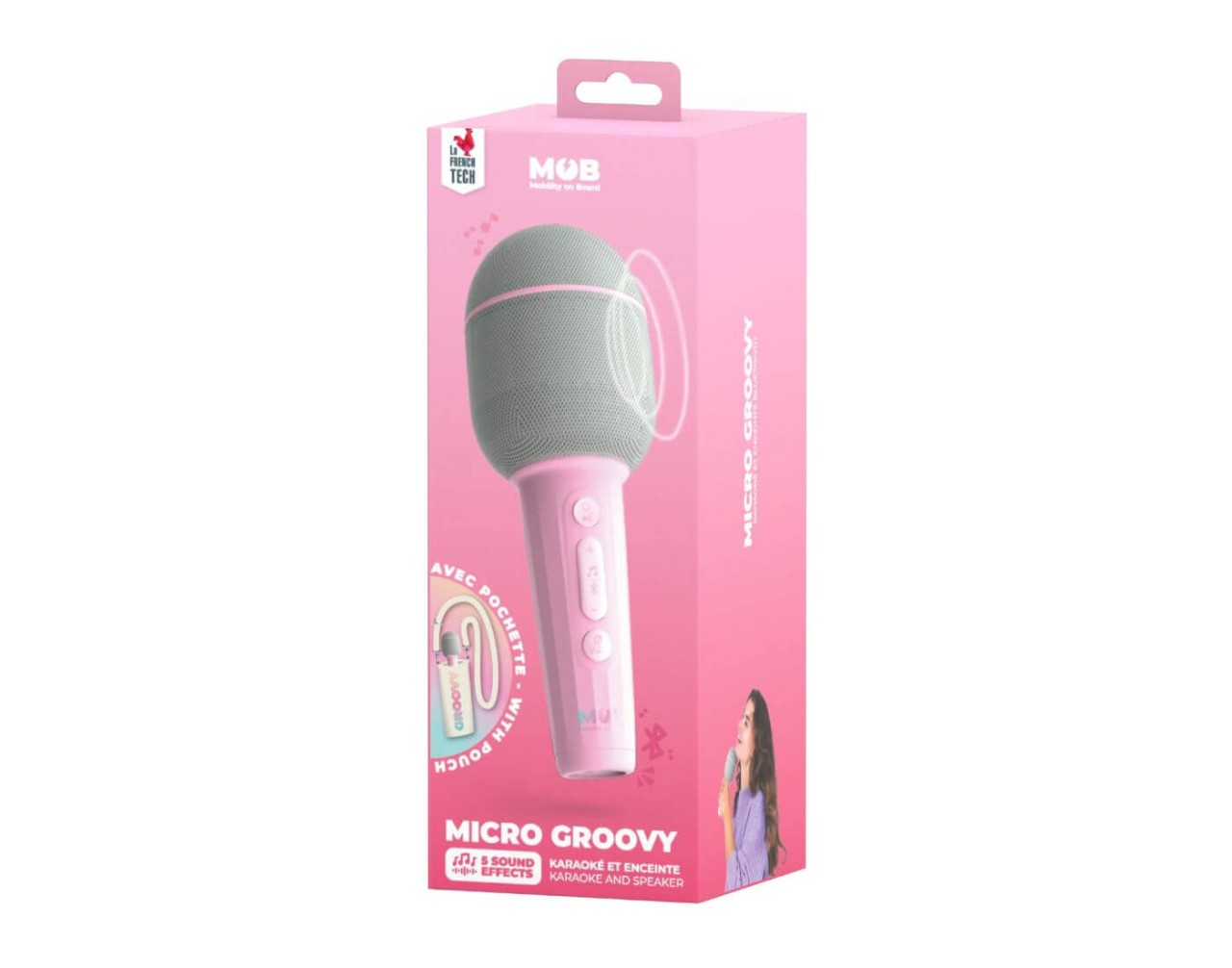 MOB MICRO GROOVY - Marshmallow - Karaoke-Mikrofon 