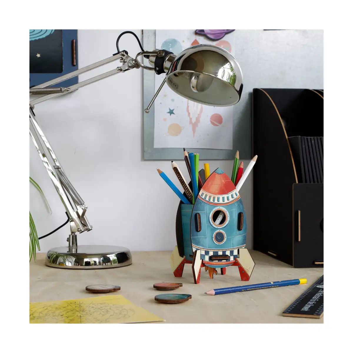 Werkhaus Stiftebox Astronaut Rakete