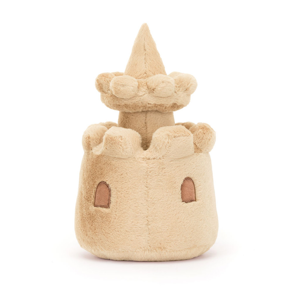 Jellycat Amuseables Sandcastle Kuscheltier 29 cm – originelle Sandburg aus Plüsch, Stofftier für Kinder zum Spielen, Kuscheln und Verschenken