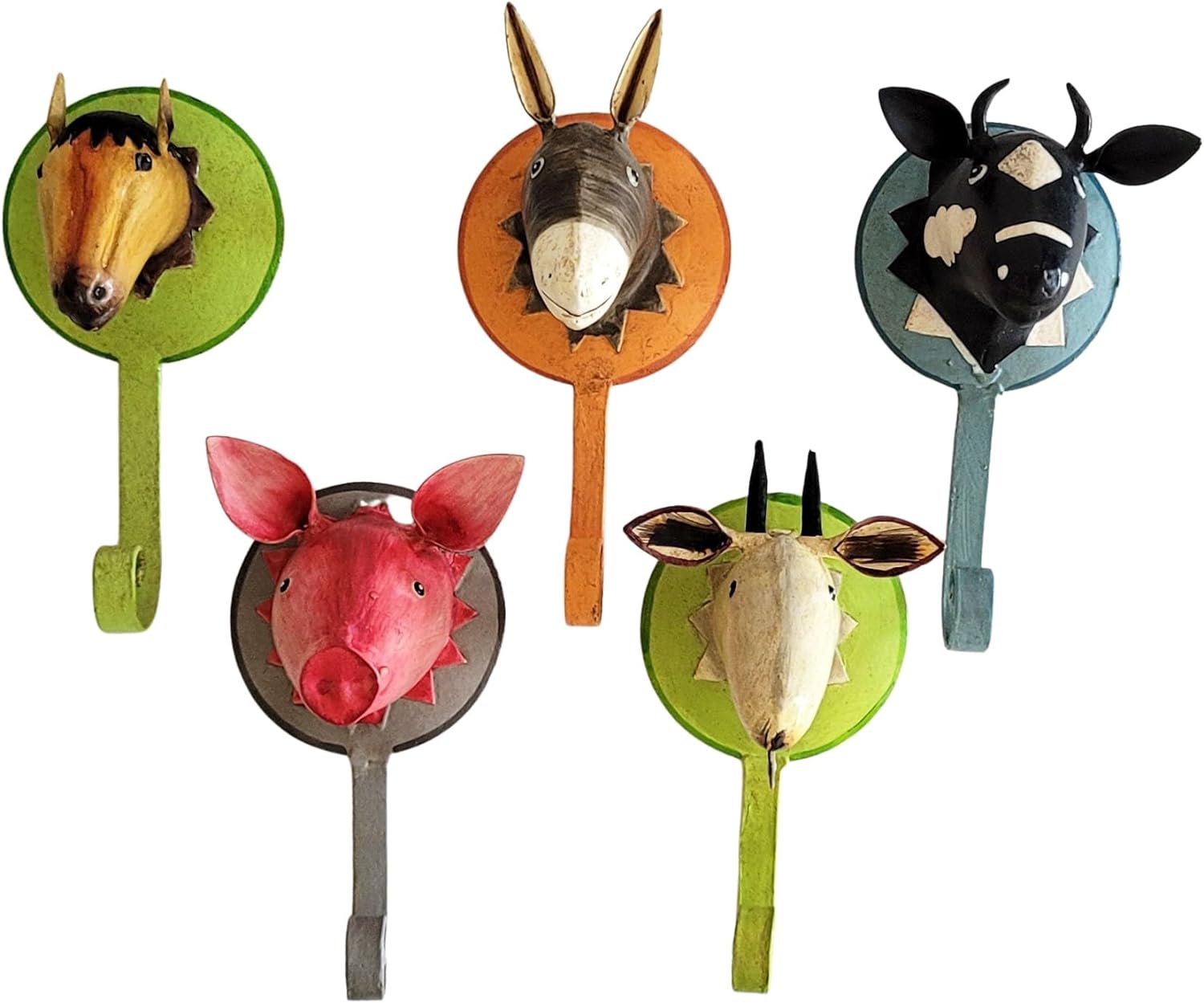 Pape Kunstgewerbe Wandhaken Kuh (Blau)