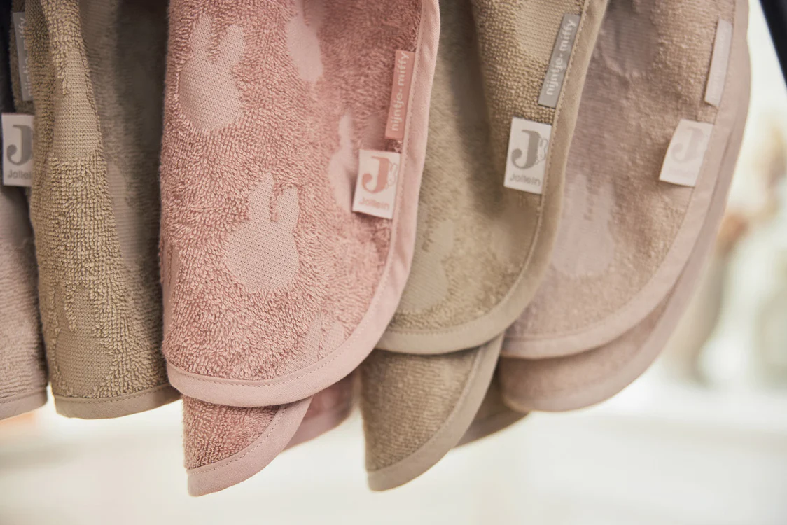 Jollein Badeponcho Frottee Miffy Jacquard - Wild Rose