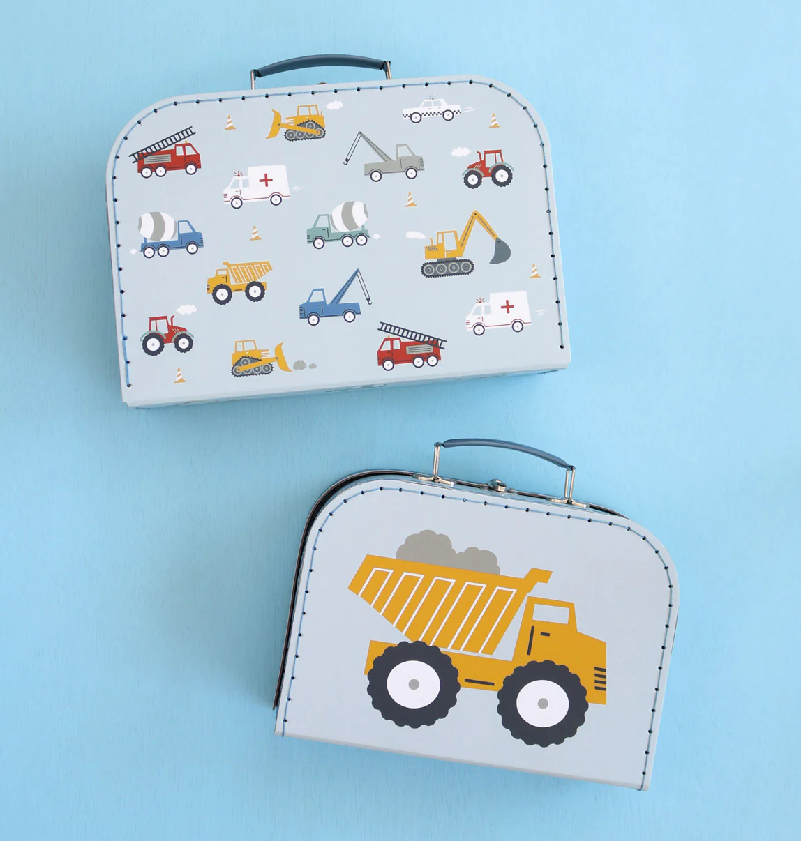 A Little Lovely Company Kofferset Fahrzeuge