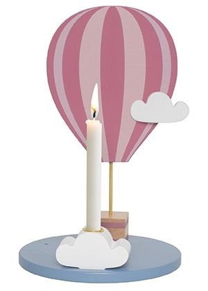 Jabadabado Geburtstagsdekoration / Heißluftballon / Pink