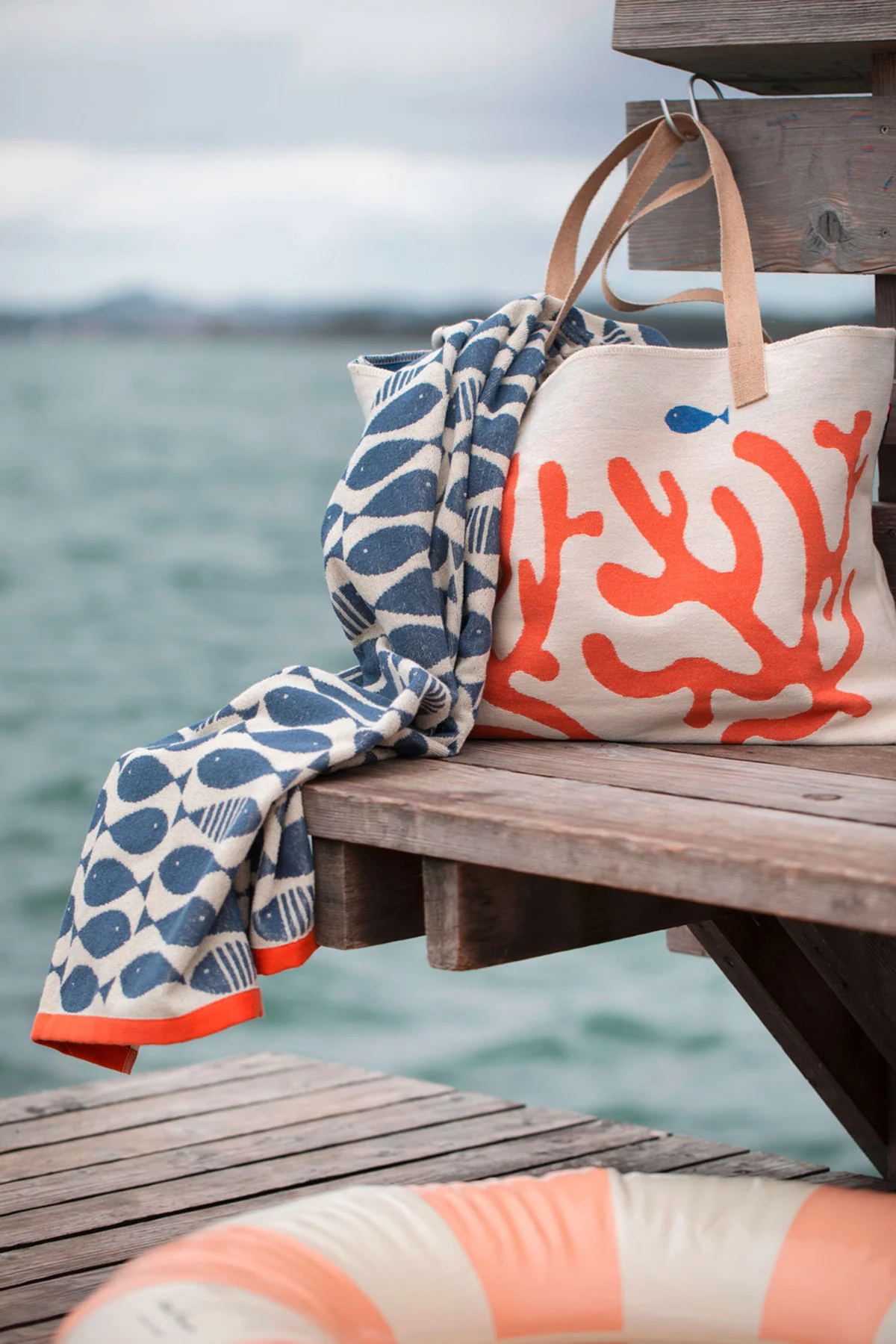 David Fussenegger Playa Frottee Strandtuch Sardines 100x180 cm