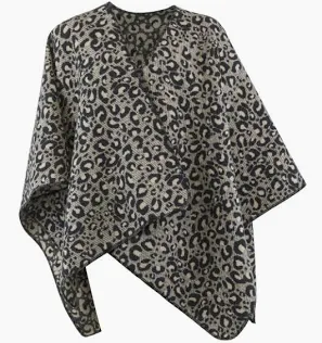 David Fussenegger Poncho Decke Leo Farbe Anthrazit 140x70cm