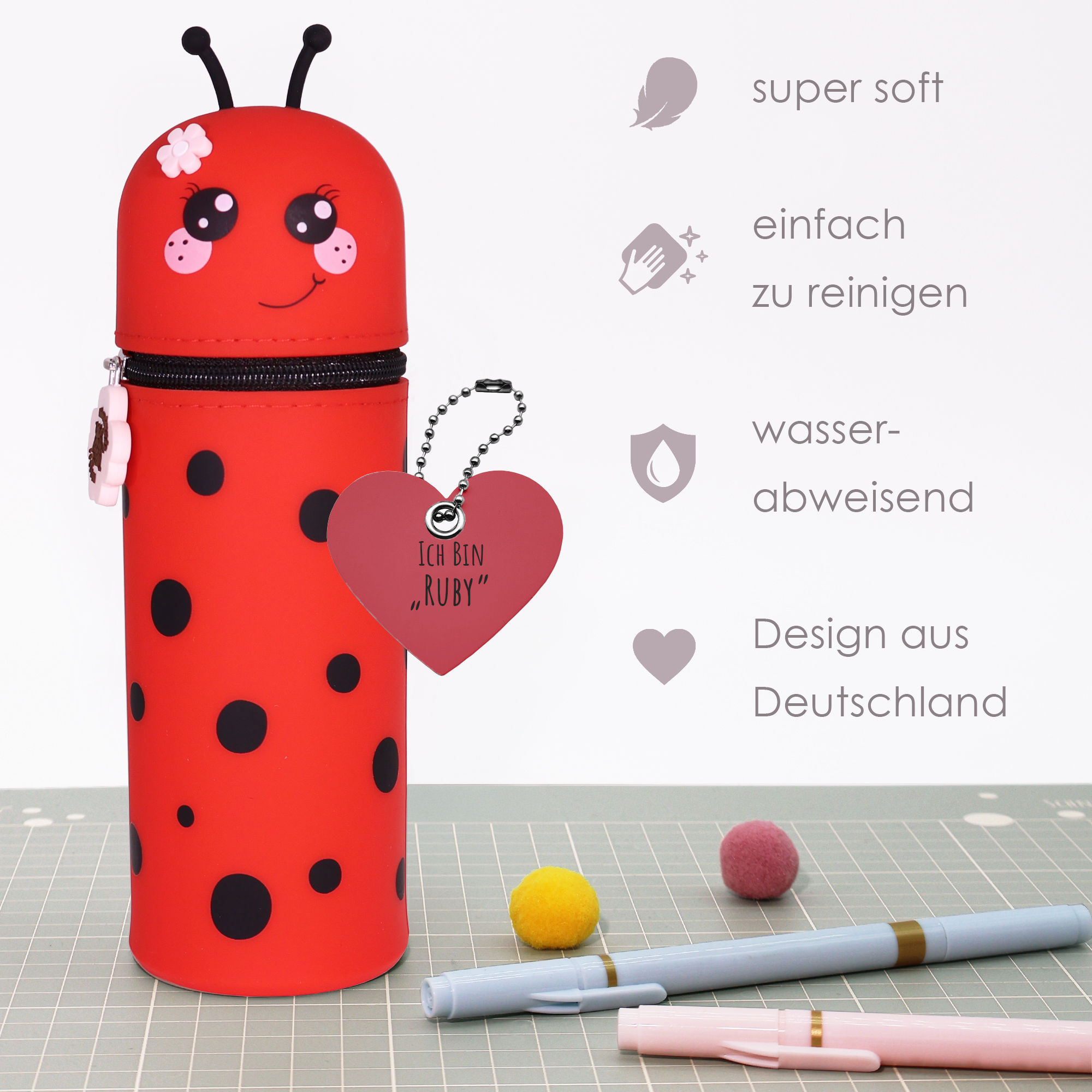 Lulubug Handmade - Loveria by Bell Trade Lustiges Tiermäppchen aus Silikon lustige Tiermotive 