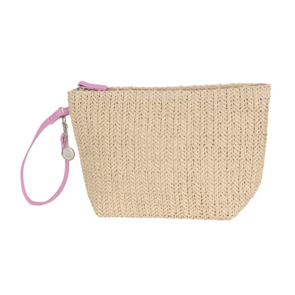 Handed By Kosmetiktasche - Organizer Pouch natur mit Handschlaufe in Pink