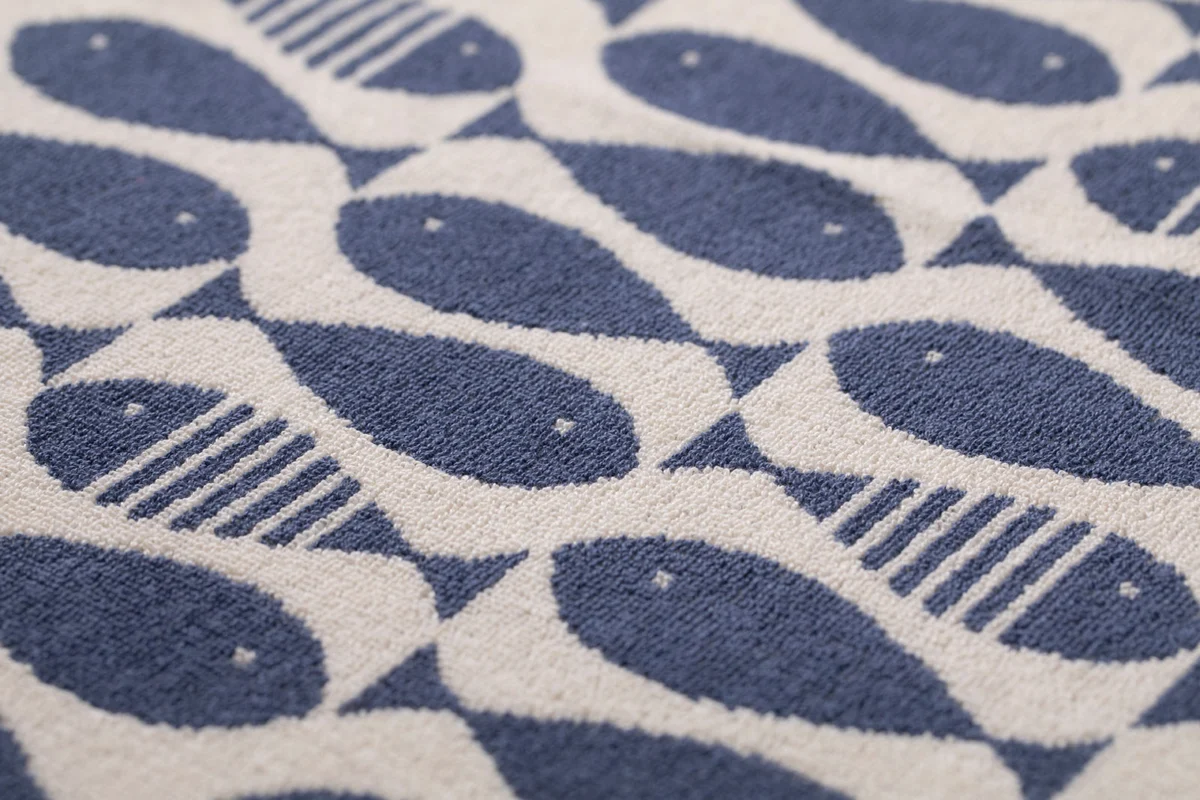 David Fussenegger Playa Frottee Strandtuch Sardines 100x180 cm