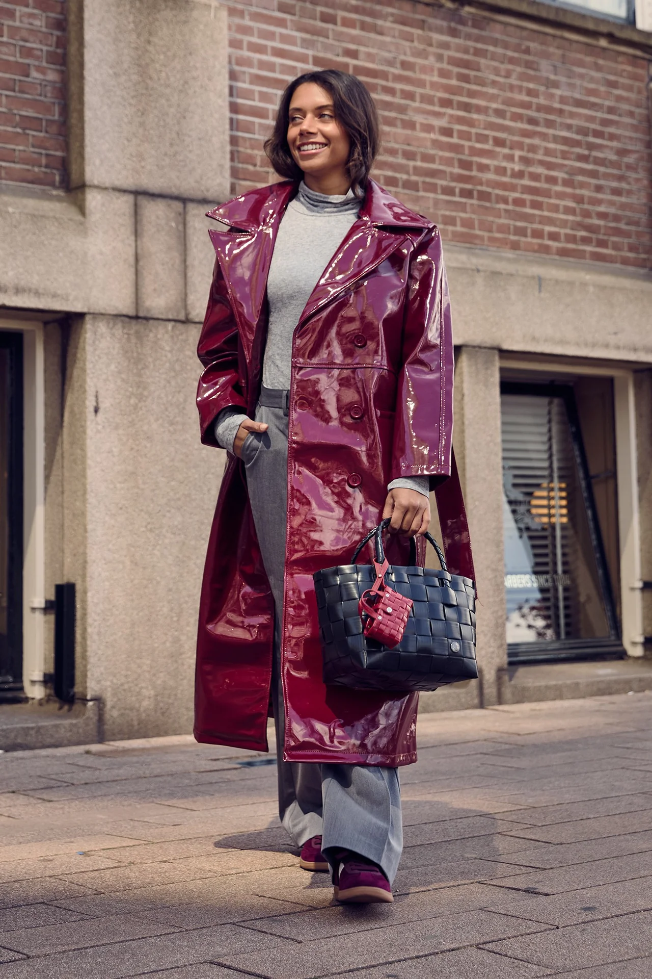 Handed By Mini Paris - Mini Shopper Schwarz mit Tassel Anhänger 