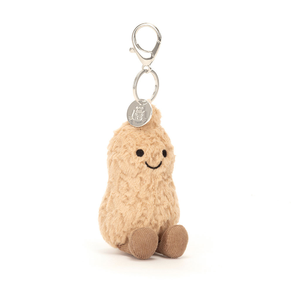 Jellycat Amuseables Peanut Bag Charm - Erdnuss Schlüsselanhänger 18cm