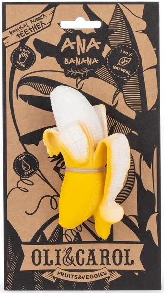 Oli & Carol Ana die Banane - Zahnungshilfe Beisshilfe Naturkautschuk  