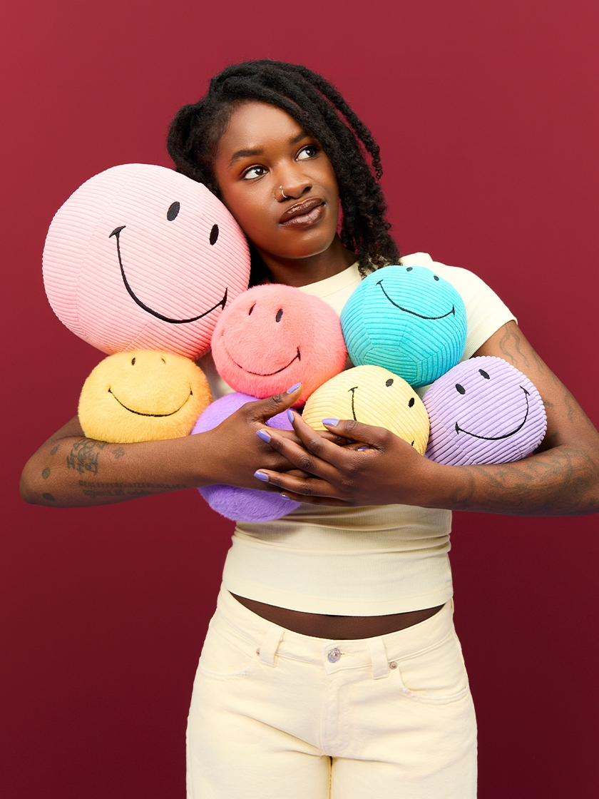 Bon Ton Toys Smiley Ball Stofftier in Lila - 13 cm 