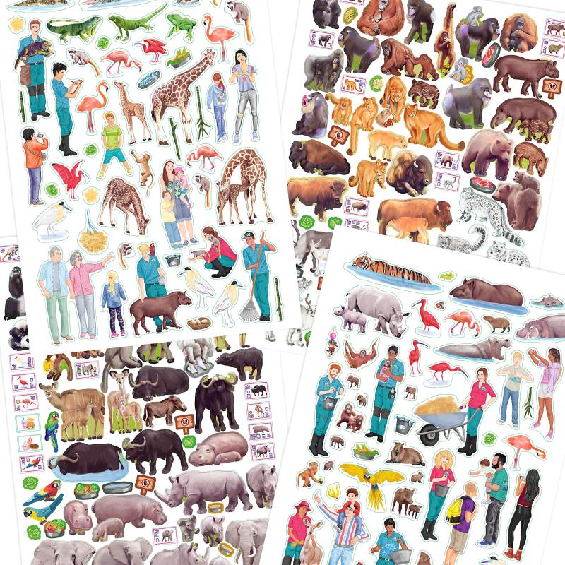 Depesche Germany Create your Zoo -Malbuch mit Sticker Stickerbuch  