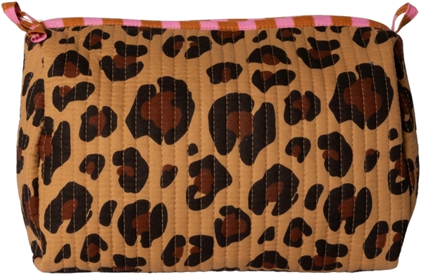 Au Maison Kosmetiktasche Artisan gesteppt Lleopard Sand/Pink 14x23