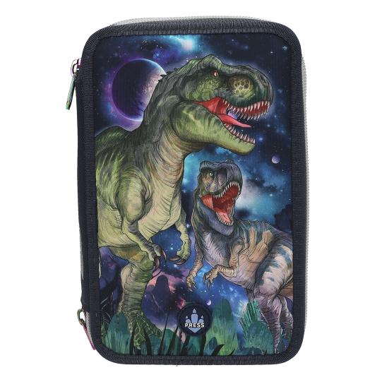 Depesche Germany -  Dino World 3 Fach Federtasche LED GALAXY 