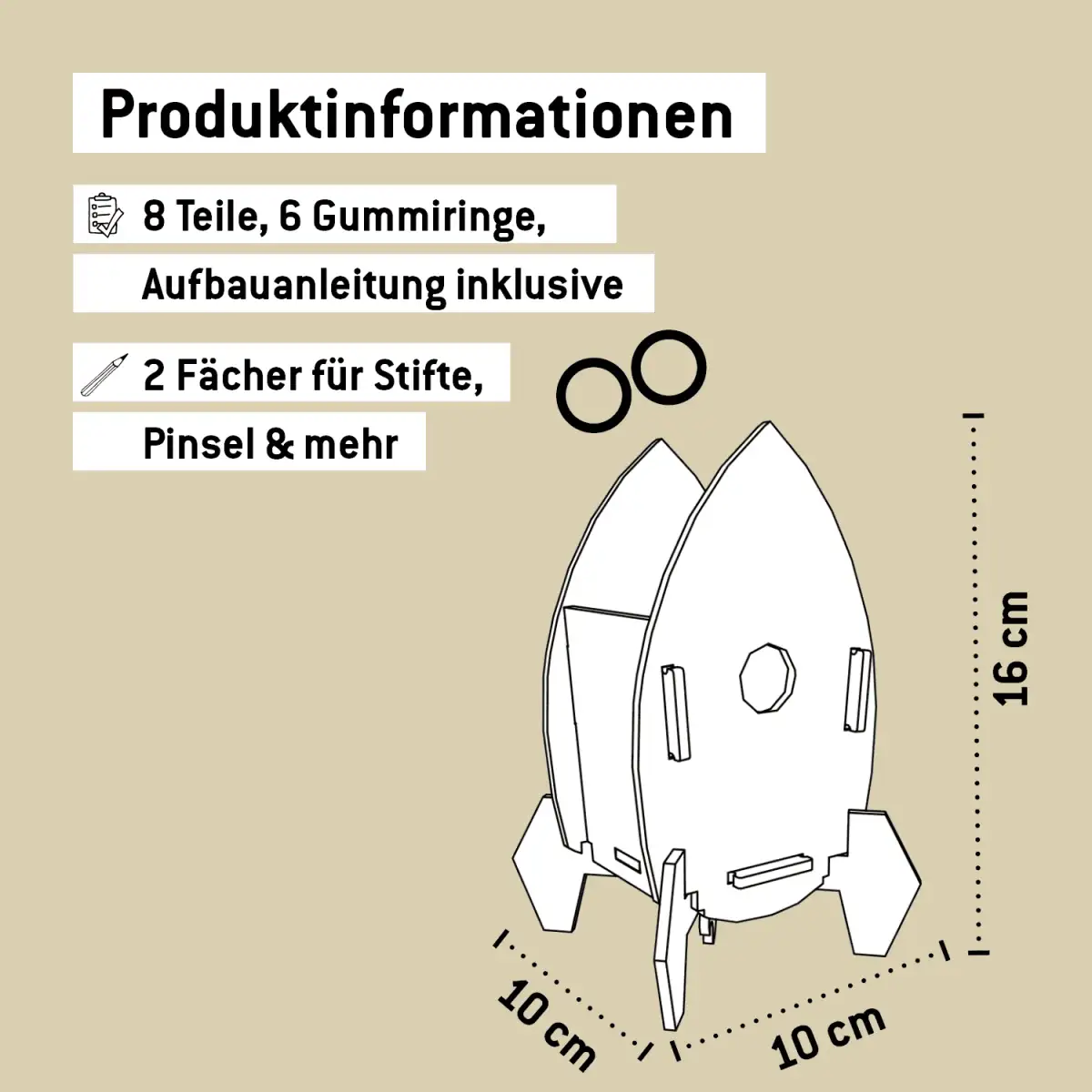 Werkhaus Stiftebox Astronaut Rakete