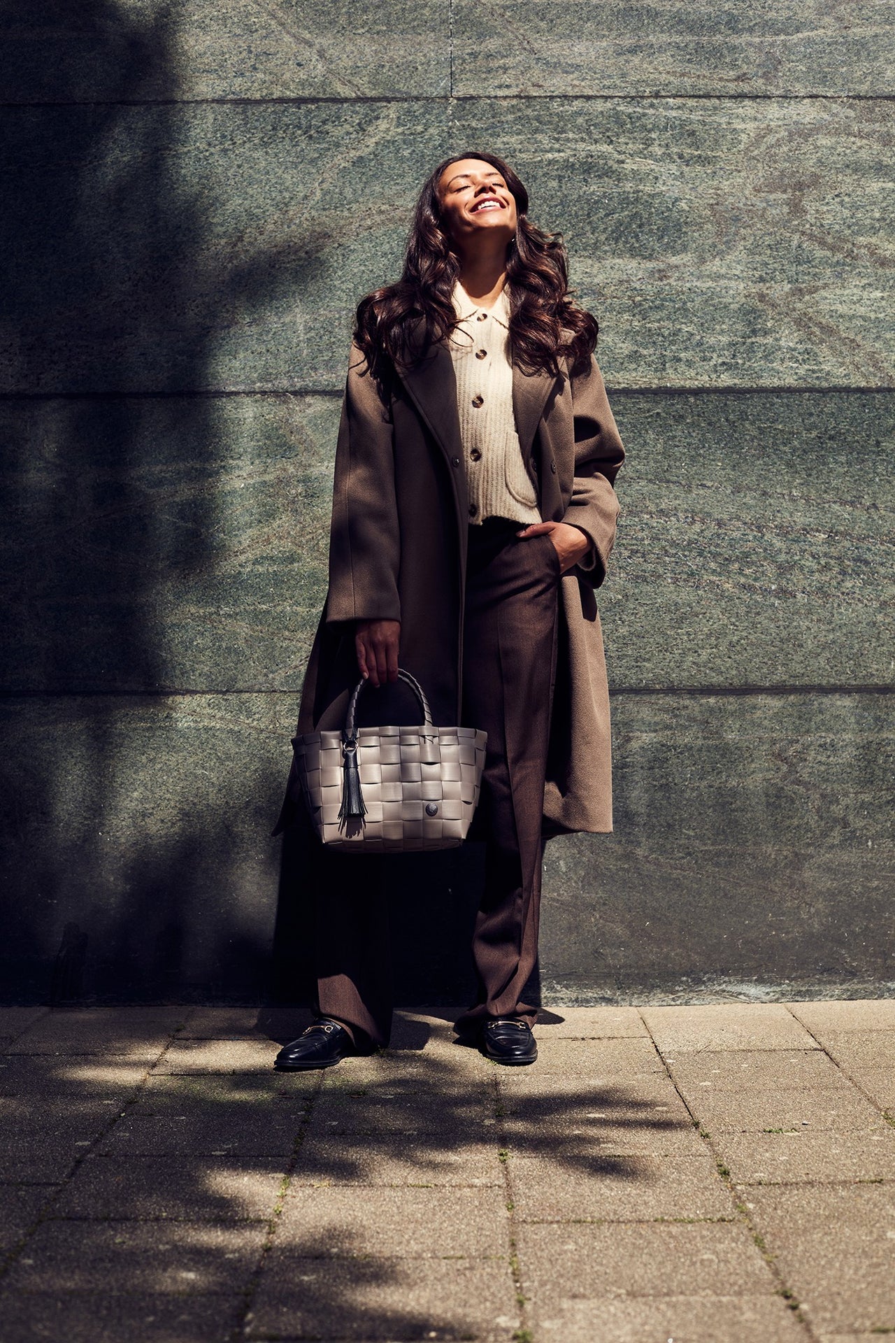 Handed By Mini Paris - Mini Shopper Liver Braun mit Tassel Anhänger 