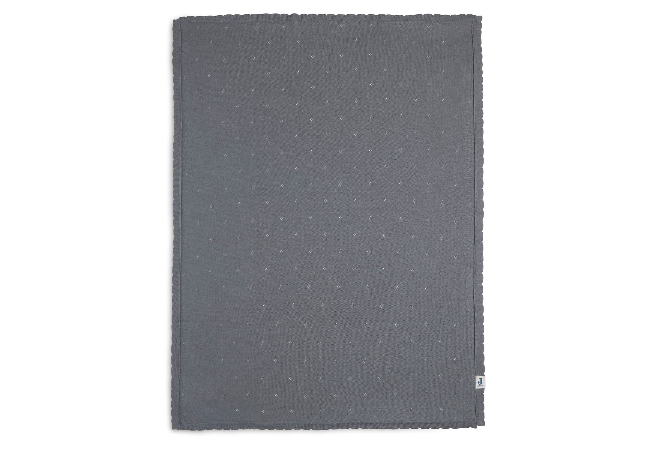 Jollein Kuscheldecke - Decke Wiege 75x100cm Pointelle Storm Grey GOTS