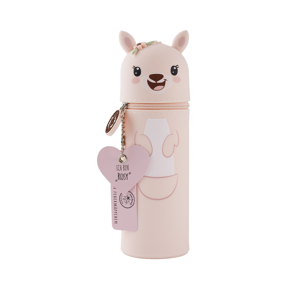 Lulubug Handmade Lustiges Tiermäppchen aus Silikon Känguru „Rosy“
