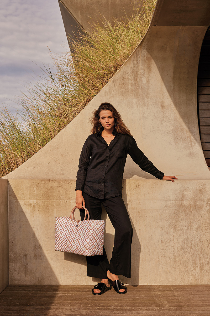 Handed By Motif Bag - Shopper Einkaufskorb Grösse / Siz L - Farbe Copper Blush - Creme