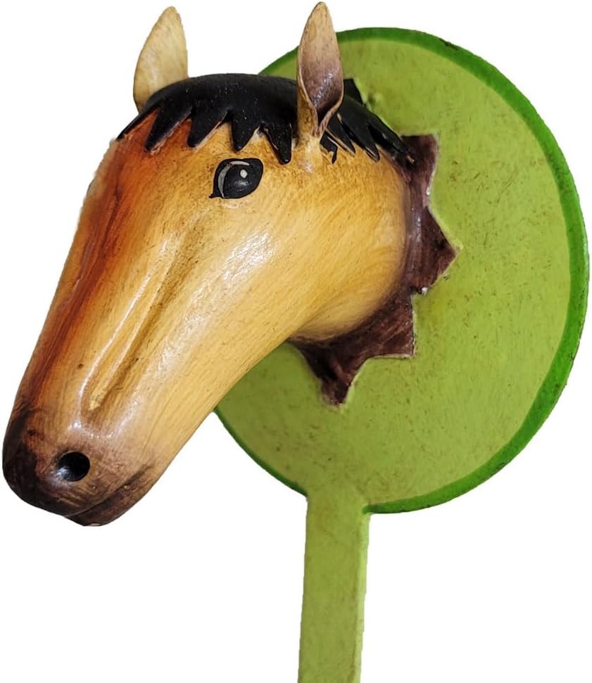 Pape Kunstgewerbe Wandhaken Pferd (Grün)
