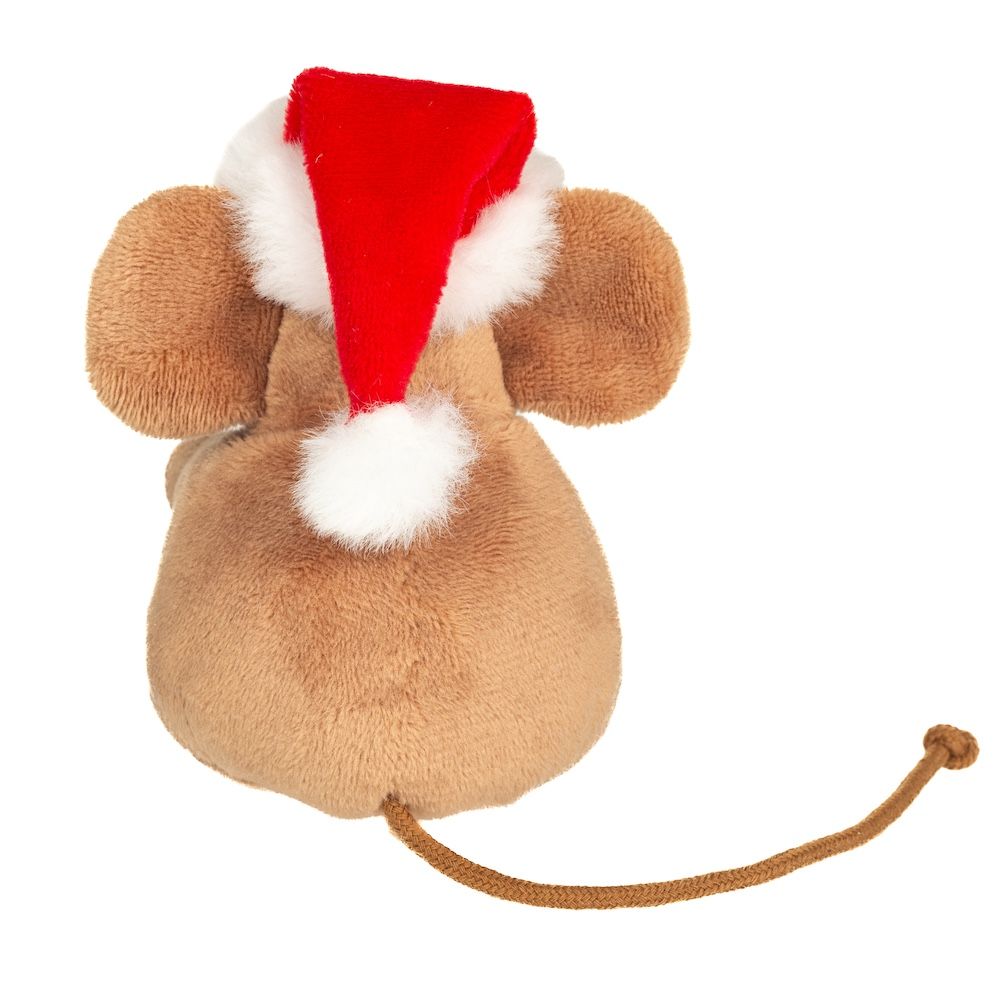 Teddy Hermann Weihnachtsmaus mit Geschenk 11 cm