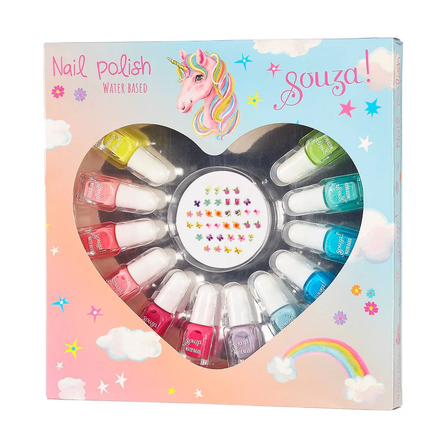 Souza for Kids Nagellack auf Wasserbasis für Kinder ( Set mit 12 Farben) 