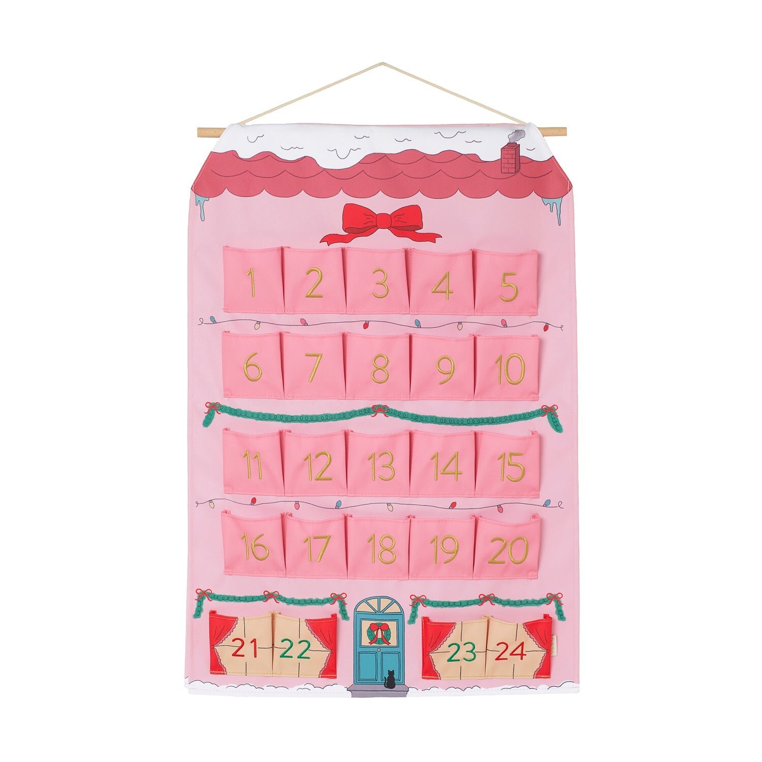 Rockahula Wiederverwendbarer Adventskalender im Puppenhaus Stil