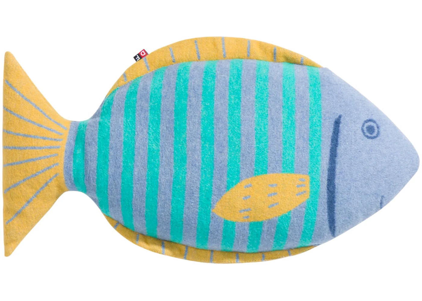 David Fussenegger Gefülltes Kissen Fisch 30 x 54 cm - Blau - GRS zertifiziert
