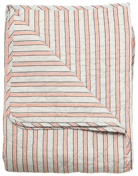 Au Maison Tagesdecke Ethnic Linien hellblau rosa gestreift aus Baumwolle 140x180 cm 