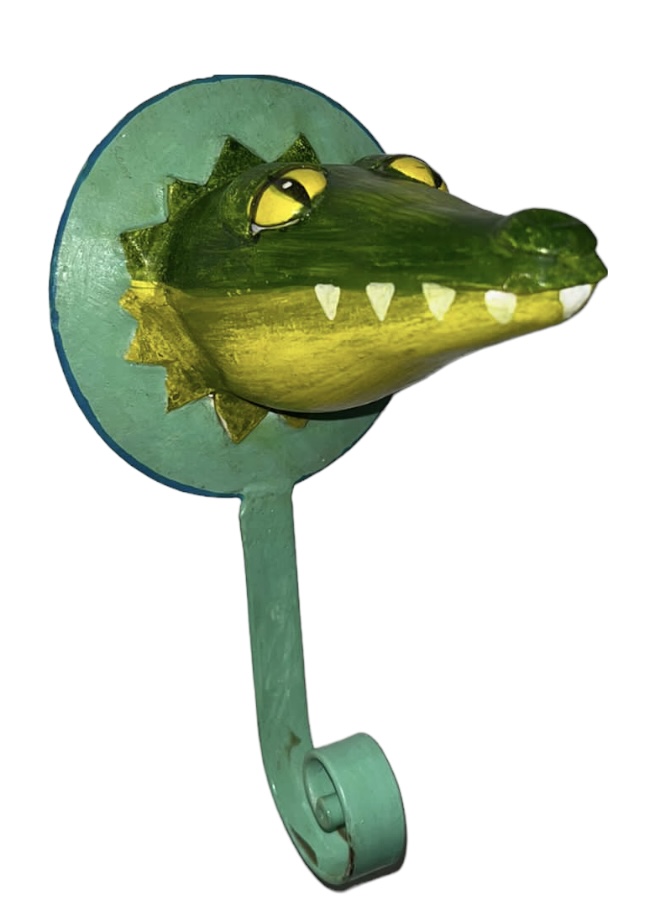 Pape Kunstgewerbe Wandhaken Krokodil (Grün)