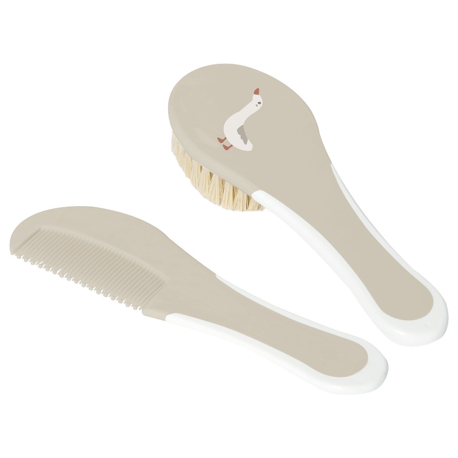 Bebe-Jou Baby Kamm & Bürste Soft Spring Gänse Motiv