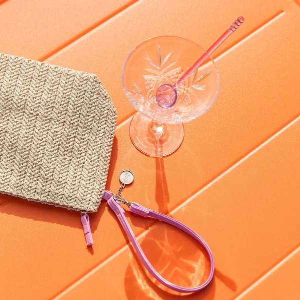 Handed By Kosmetiktasche - Organizer Pouch natur mit Handschlaufe in Pink