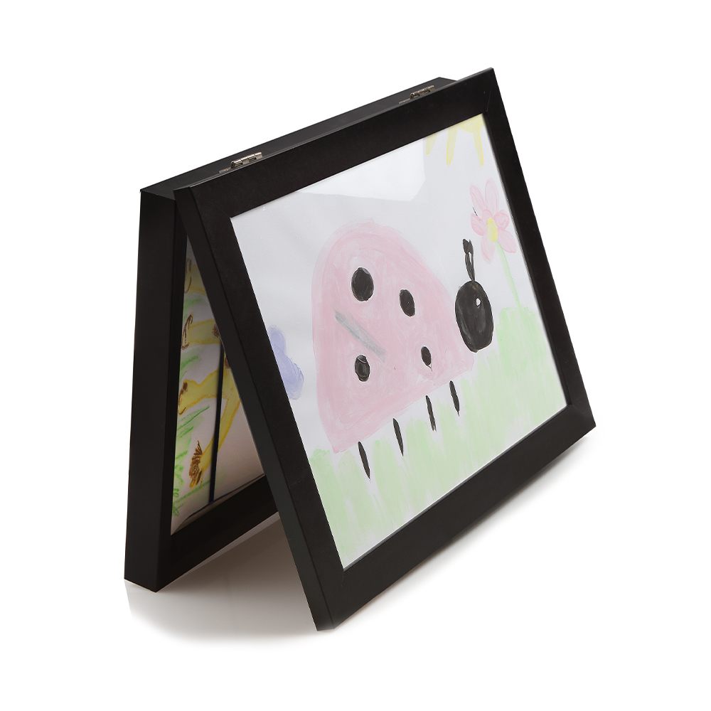 Lulubug Handmade Kinderkunst Bilderrahmen mit Aufbewahrung „schwarz“
