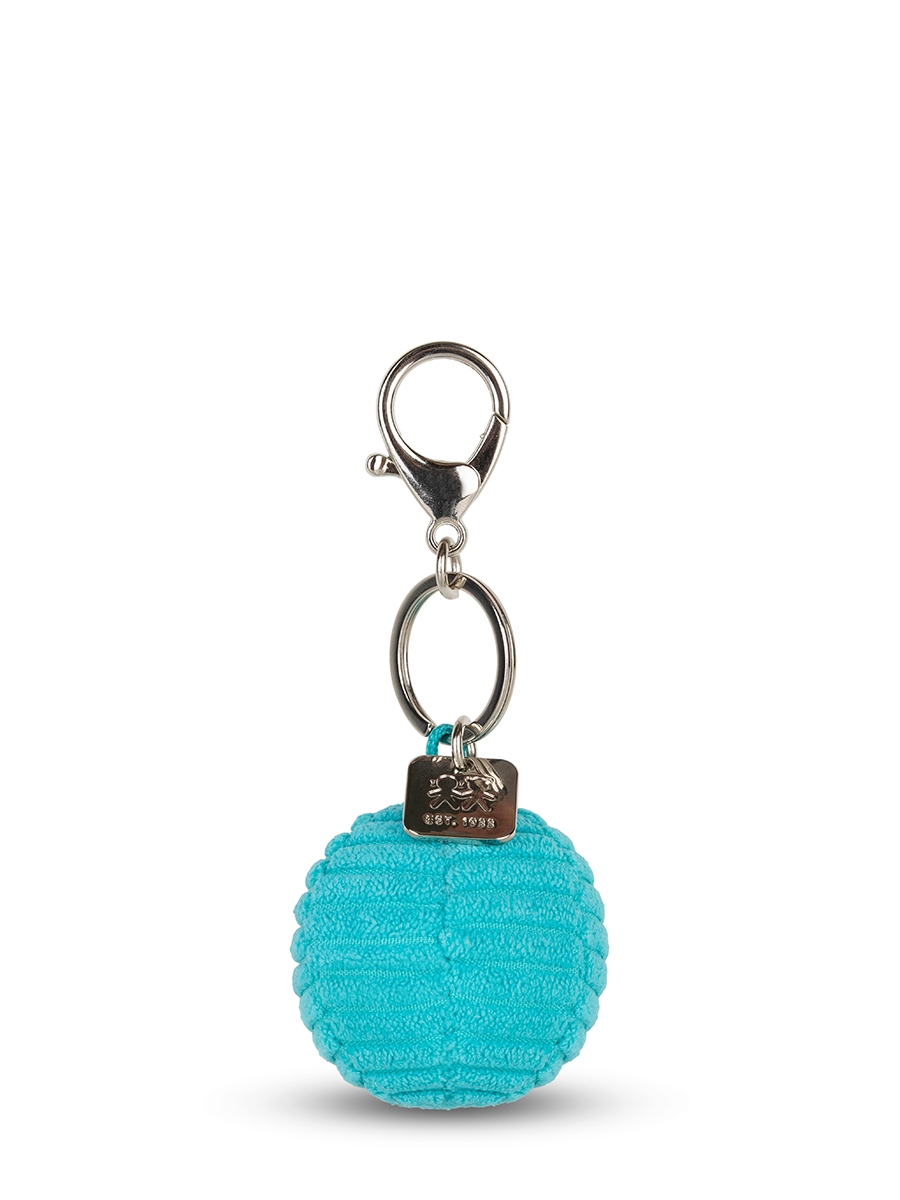 Bon Ton Toys Smiley Keychain in Turkis - Charm - Schlüsselanhänger aus Cord 4,5cm 