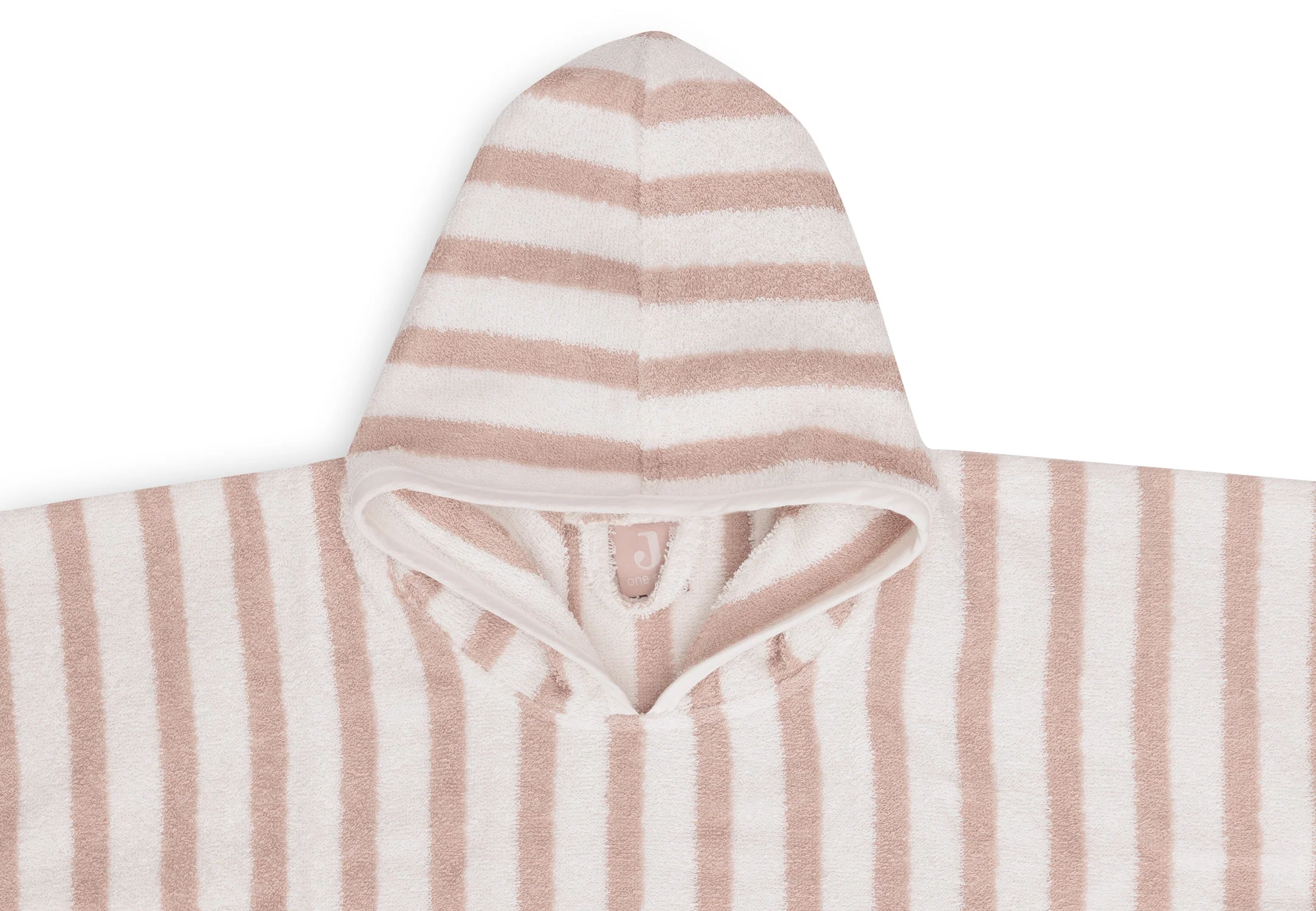 Jollein Badeponcho Stripe Frottee - Wild Rose - GOTS Jollein Badeponcho Stripe Frottee - Wild Rose - GOTS