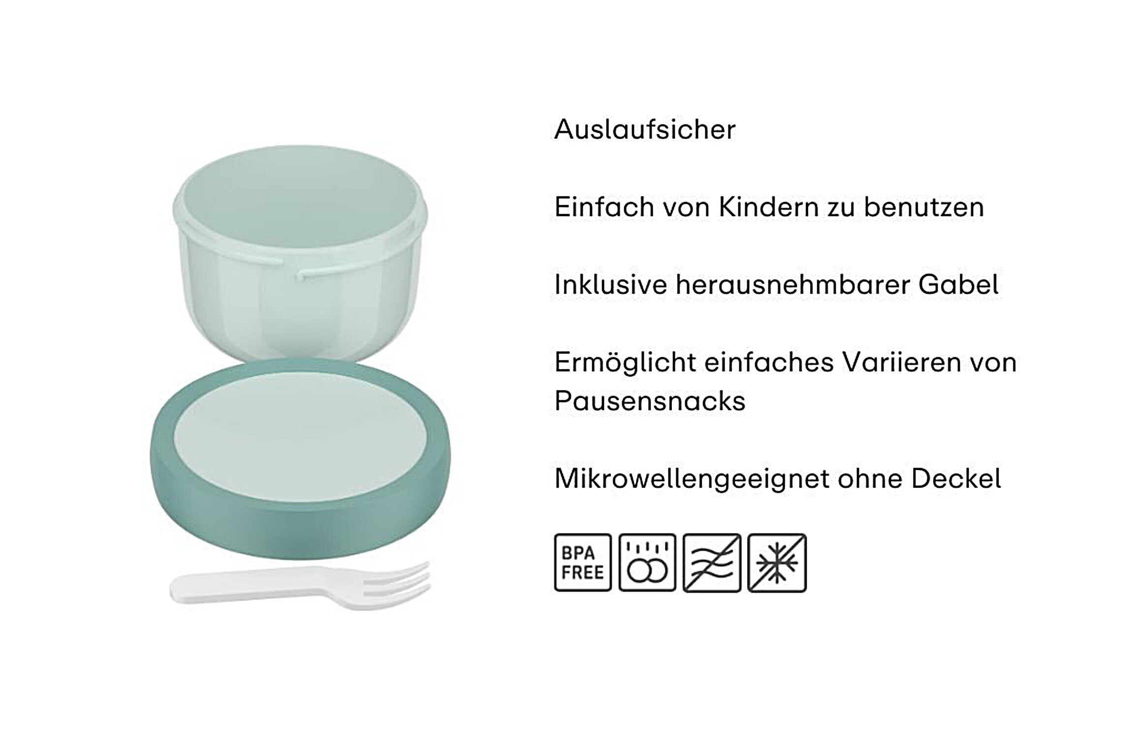 MEPAL Campus Fruchtbox 300 ml mit Gabel Little Dutch - Little Farm