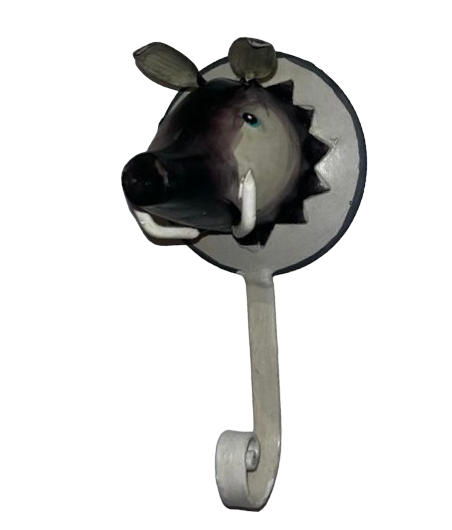 Pape Kunstgewerbe Wandhaken Wildschwein (Weiss)
