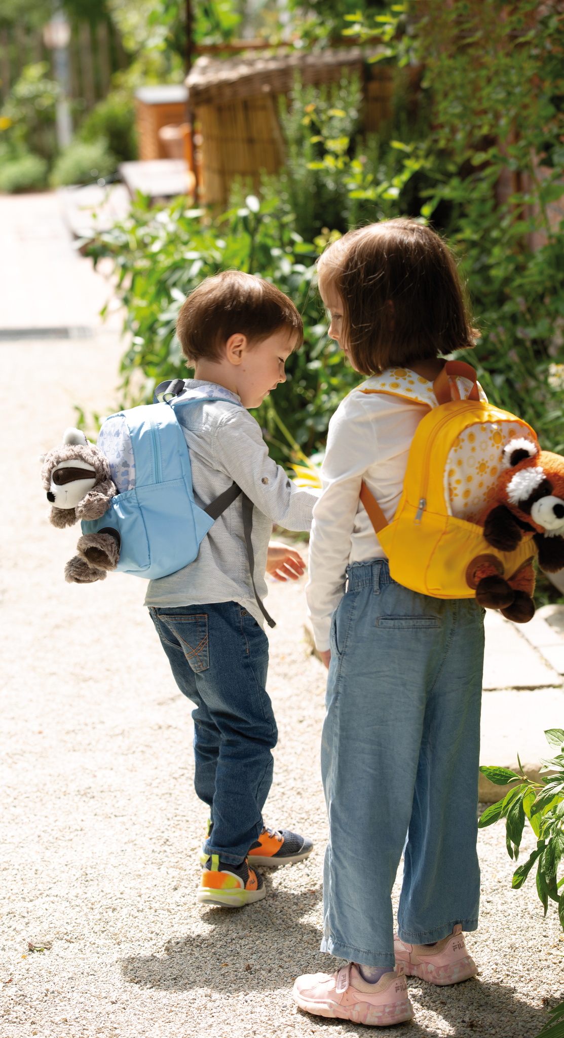 Nici Rucksack mit Waschbär Plüschtier  