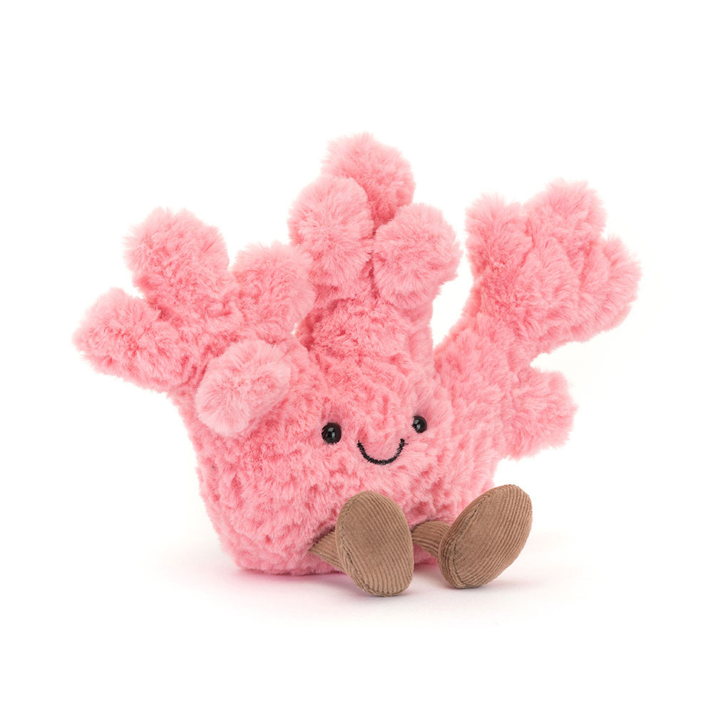 ellycat Amuseables Koralle Kuscheltier 16 cm – weiches Meeres-Stofftier für Kinder, originelles Plüschtier zum Kuscheln, Spielen, Verschenken und als Deko im Kinderzimmer
