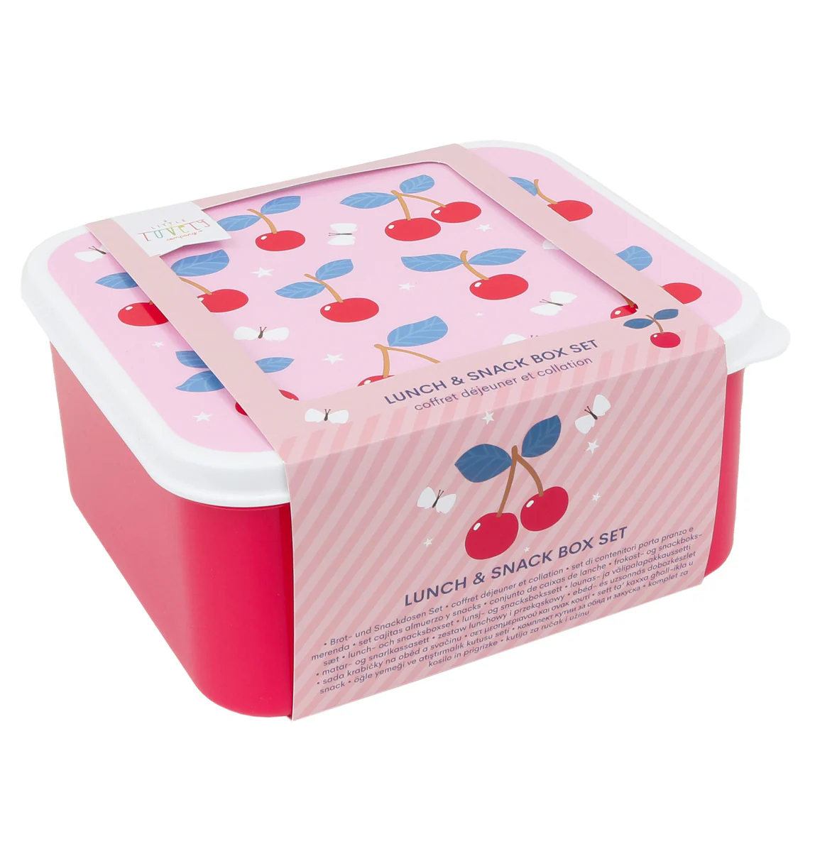 A Little Lovely Company  Brot- und Snackdosen 4er Set Kirschen A Little Lovely Company  Brot- und Snackdosen 4er Set Kirschen