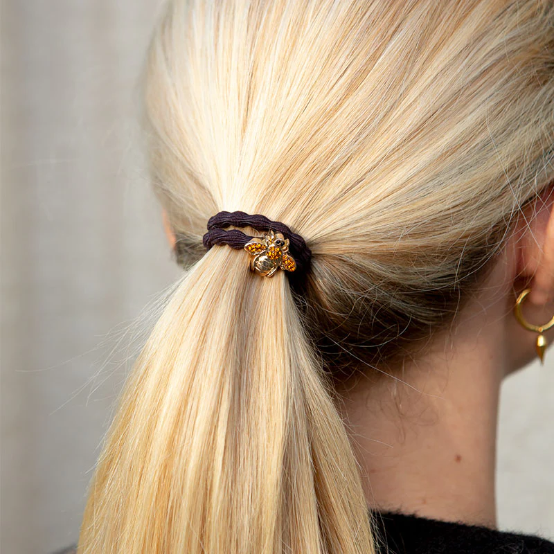 ByEloise Bling Bee Chocolate Brown - Haargummi  