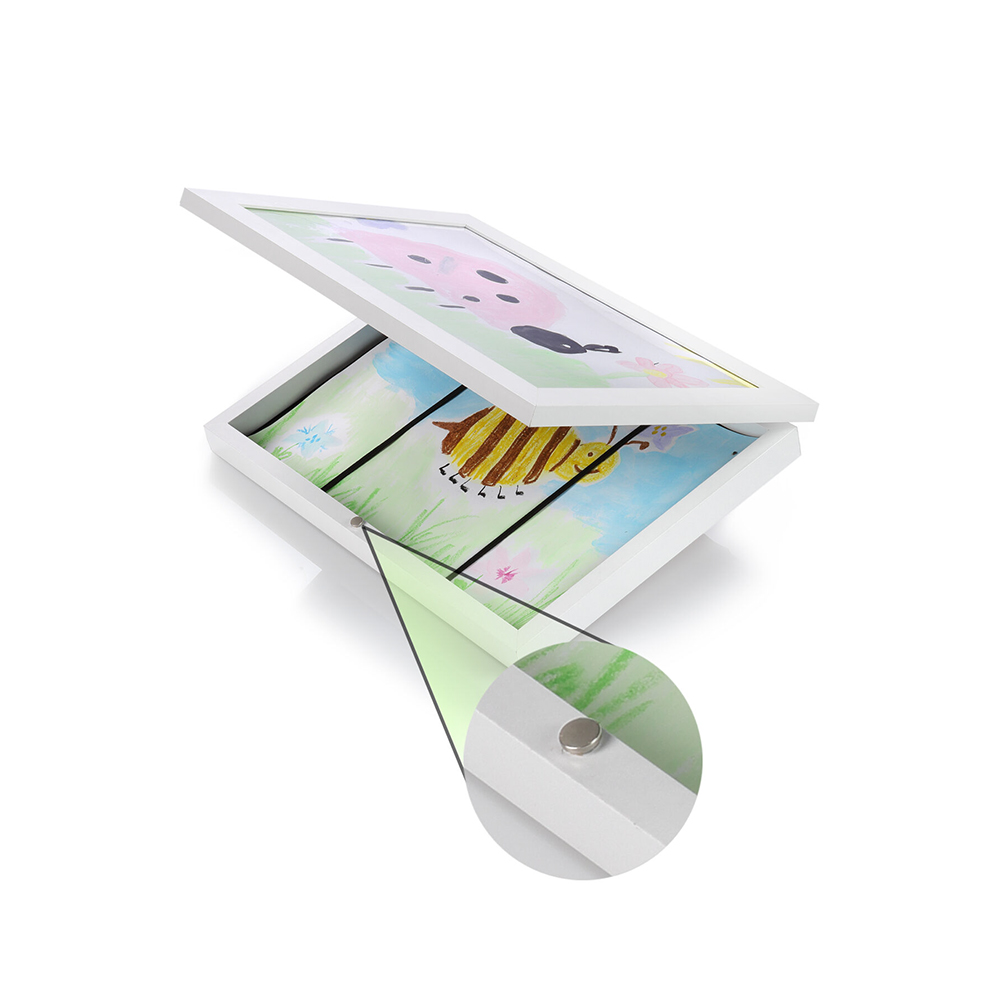  Lulubug Handmade Kinderkunst Bilderrahmen mit Aufbewahrung „schwarz“