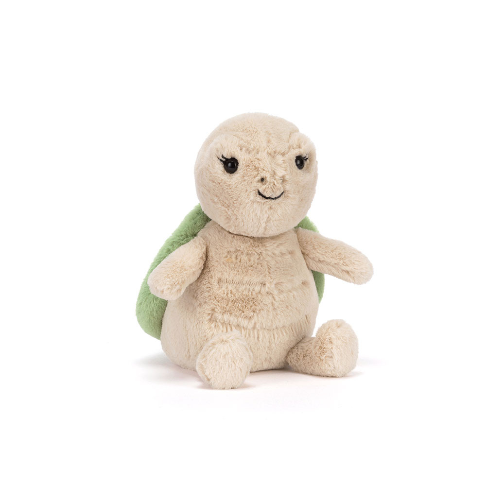 Jellycat Thimble Turtle - Baby Schildkröte 16cm x 9cm x 10cm - Sitzhöhe 13cm