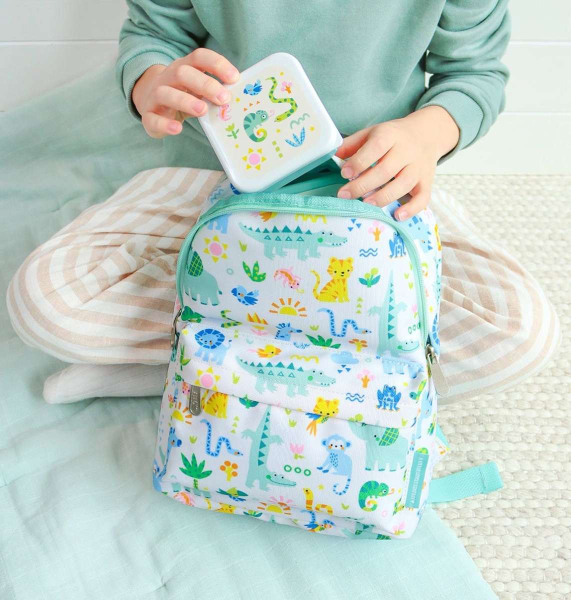 A Little Lovely Company  Brot- und Snackdosen 4er Set Dschungel