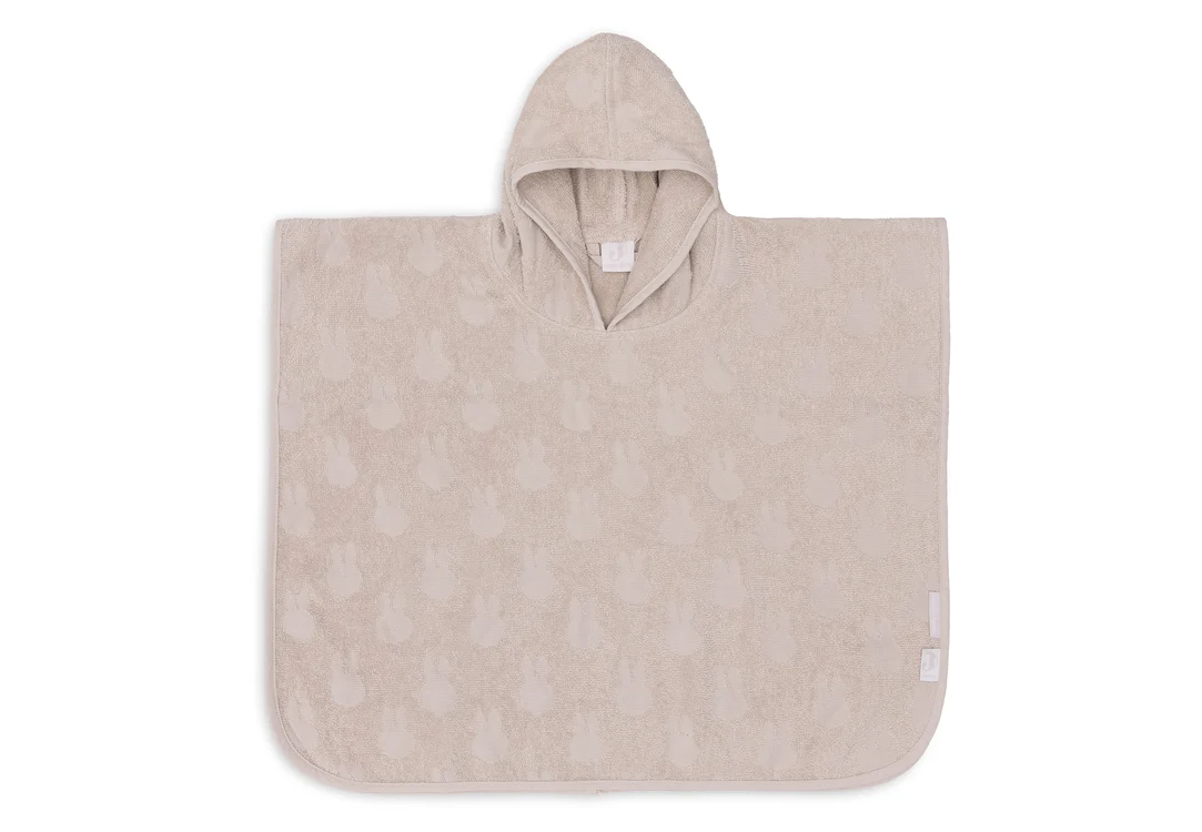 Jollein Badeponcho Frottee Miffy Jacquard - Nougat