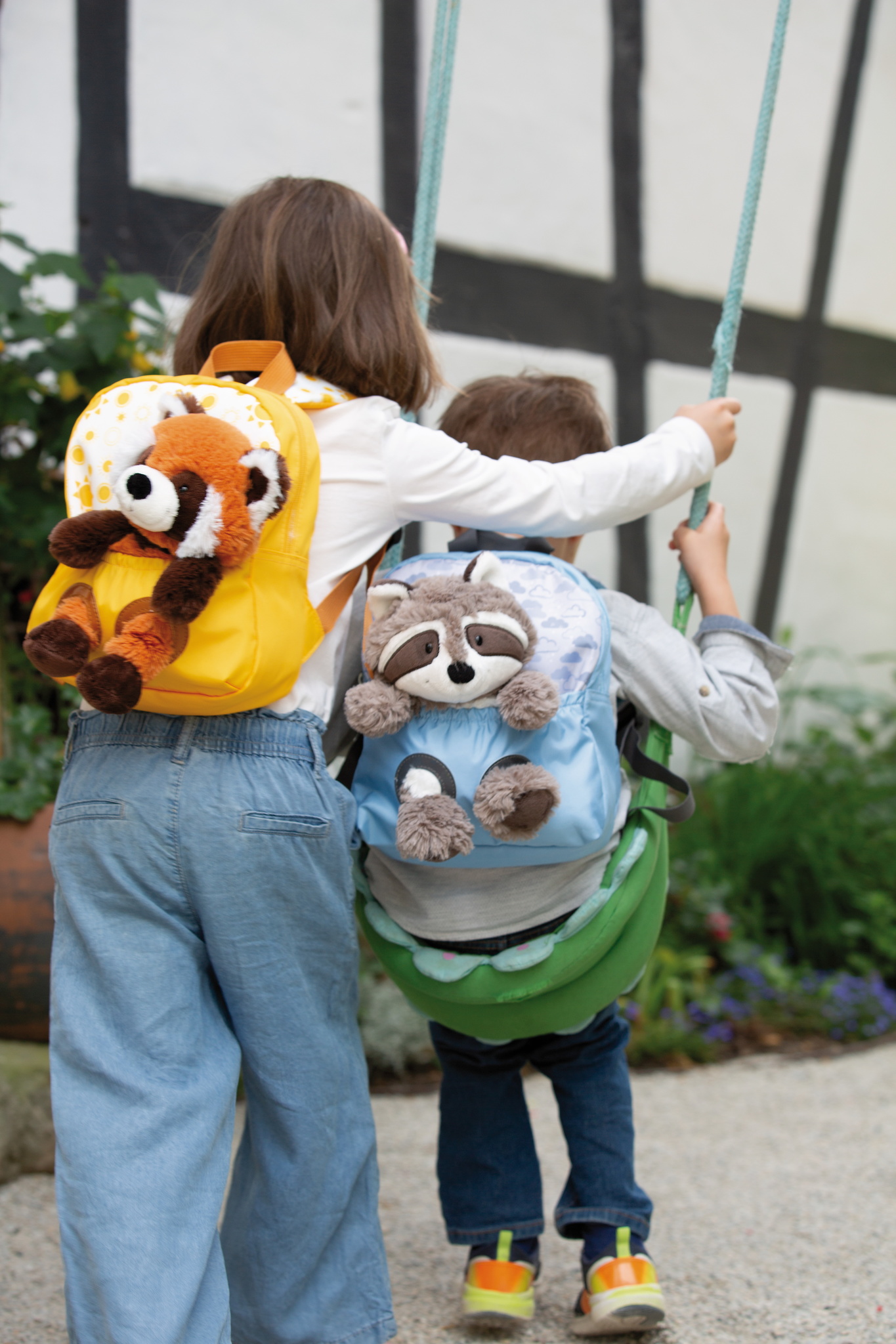 Nici Rucksack mit Roter Panda Plüschtier          